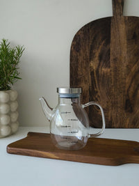 Borosilicaat glazen oliefles met rvs deksel