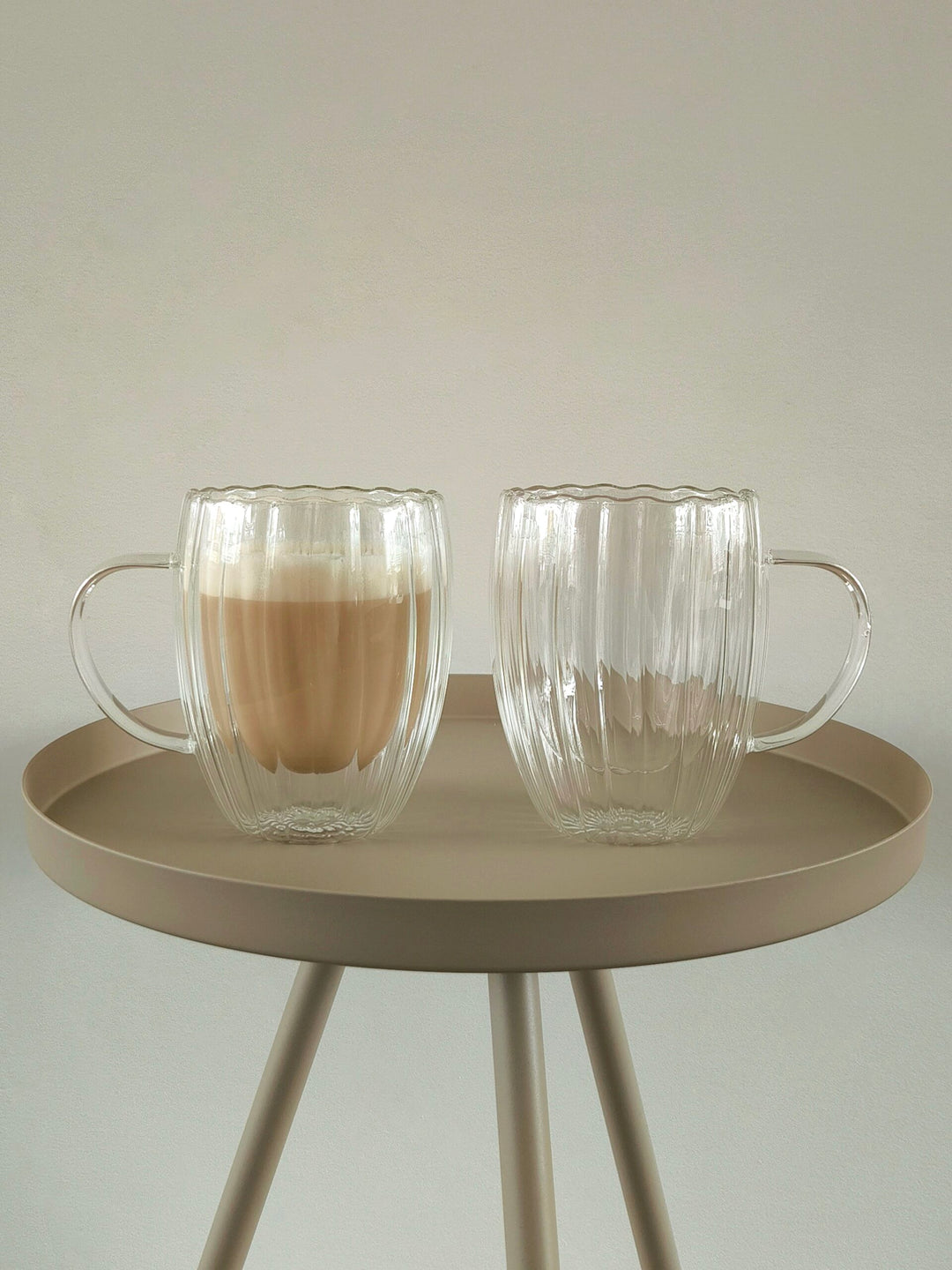 Stripe dubbelwandige mokken | 2 stuks | 350 ml