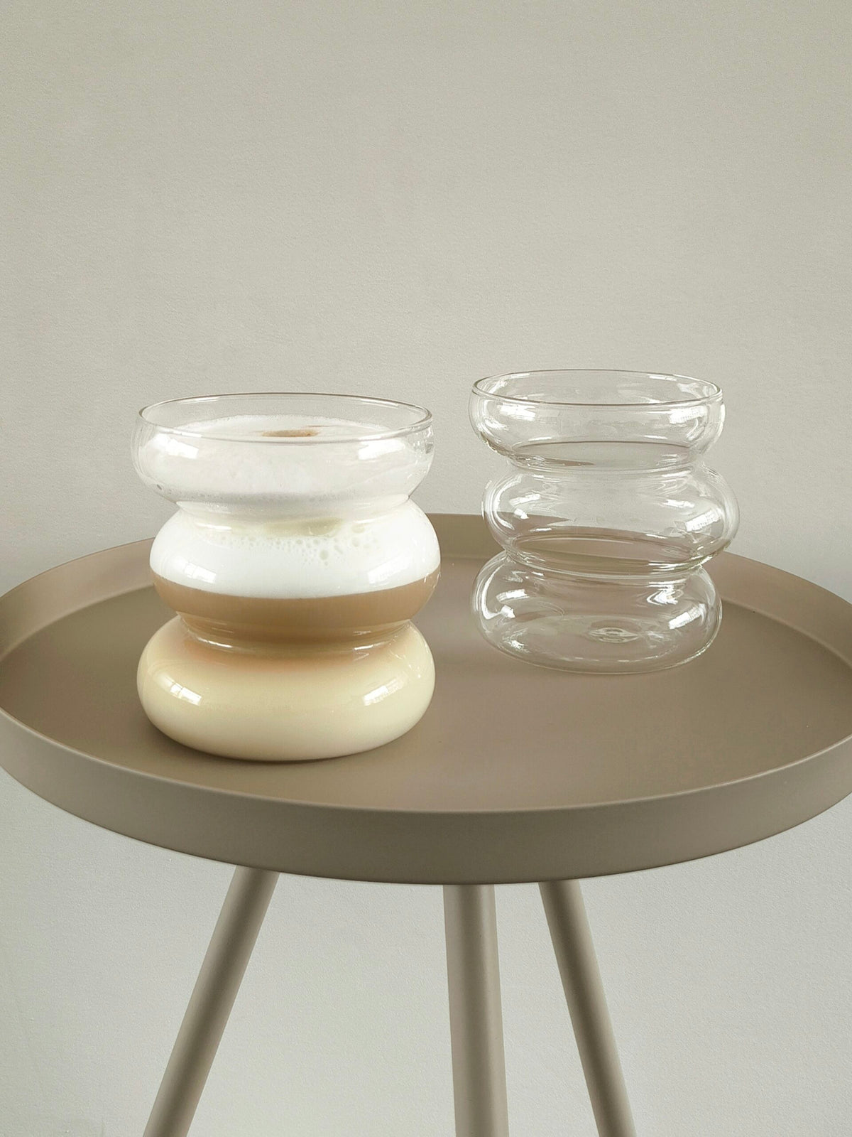 Wave twist glazen beker | 2 stuks | 450 ml