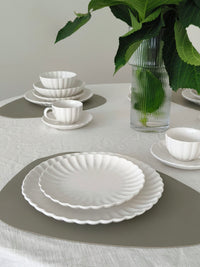 Almi Daisy lotus serviesset | 24-delig | wit