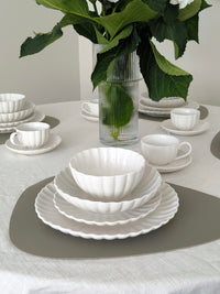 Almi Daisy lotus serviesset | 24-delig | wit