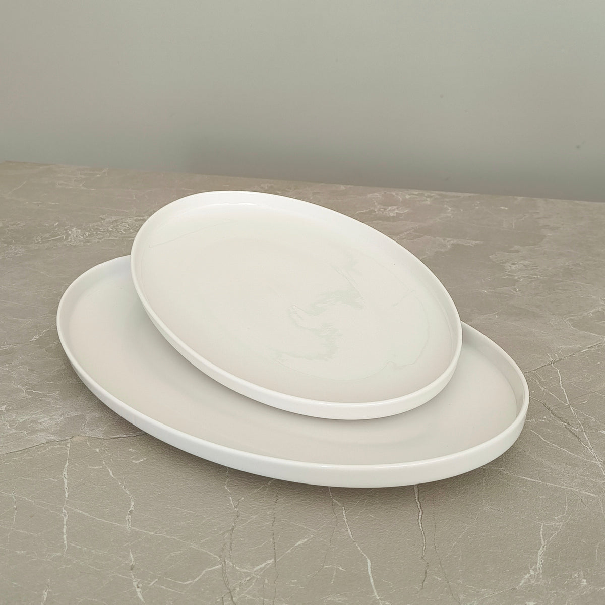 Almi Mondo serveerschaal ovaal | 2 stuks | wit