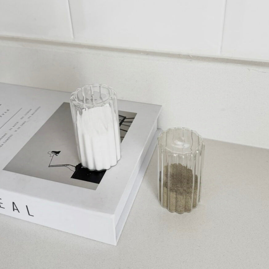 Borosilicaat glazen zout en peperstel | 2-delig