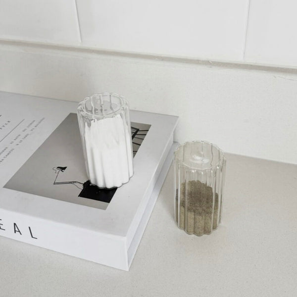 Borosilicaat glazen zout en peperstel | 2-delig