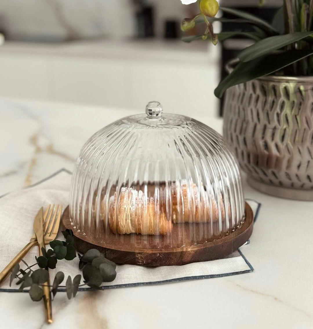 Acacia houten taartserveerschaal | 21,5 cm