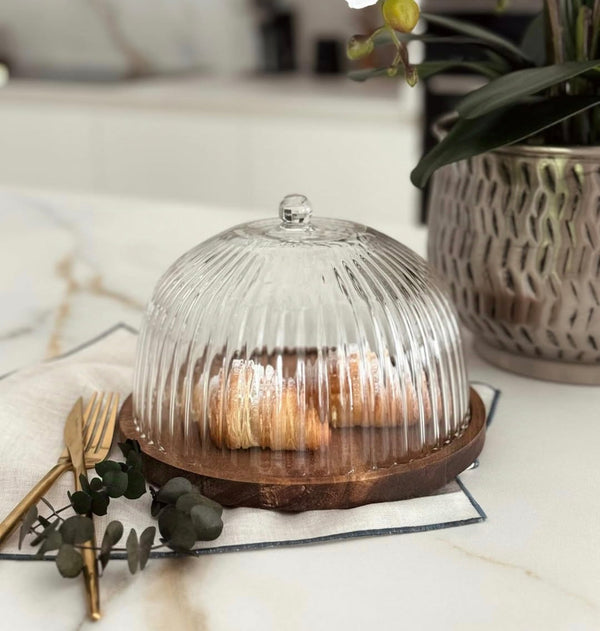 Acacia houten taartserveerschaal | 21,5 cm