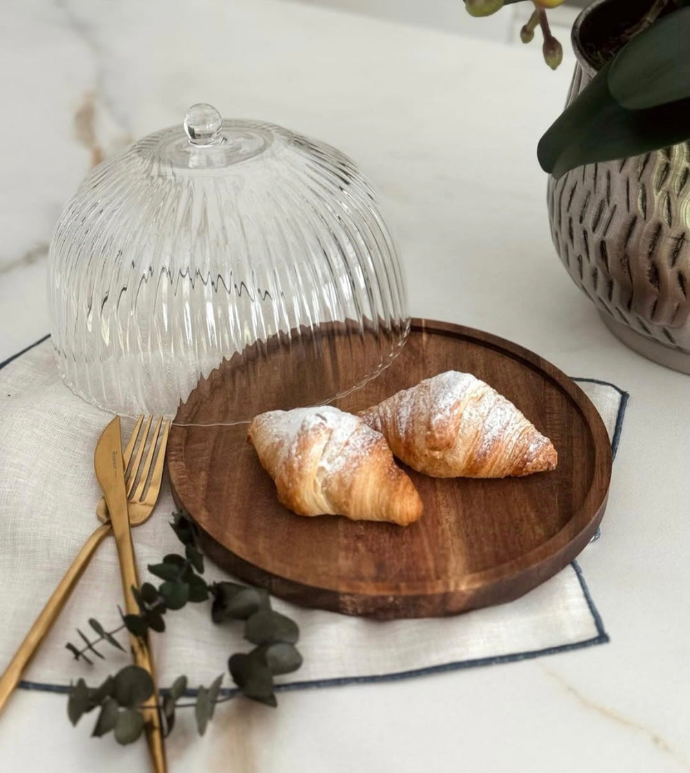 Acacia houten taartserveerschaal | 21,5 cm