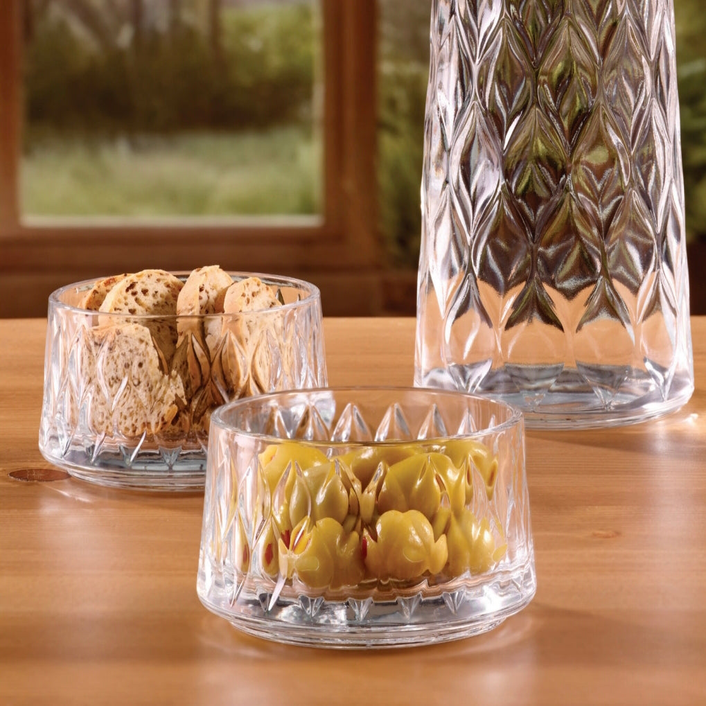 Pasabahce Leafy glazen schalen | 4 stuks
