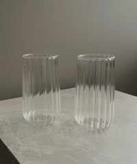 Luana stripe longdrinkglazen | 2 stuks | 400 ml