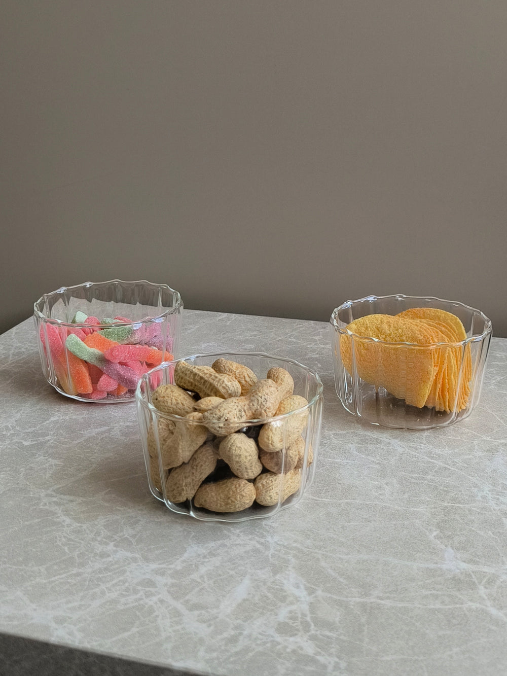 Luana snackschalen | borosilicaatglas | 3 stuks