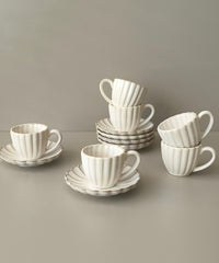 Bloomy 12-delige espressokopjes set voor 6 personen | 75 ml