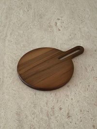 Acacia serveerplank rond met handgreep