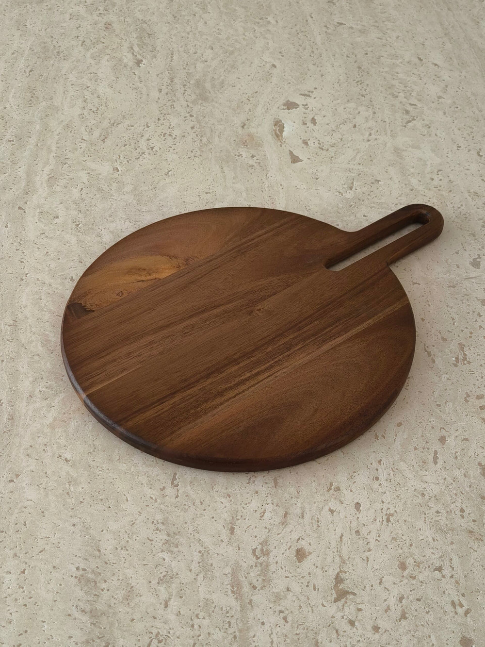 Acacia serveerplank rond met handgreep