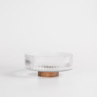 Acacia ripple glazen schaal