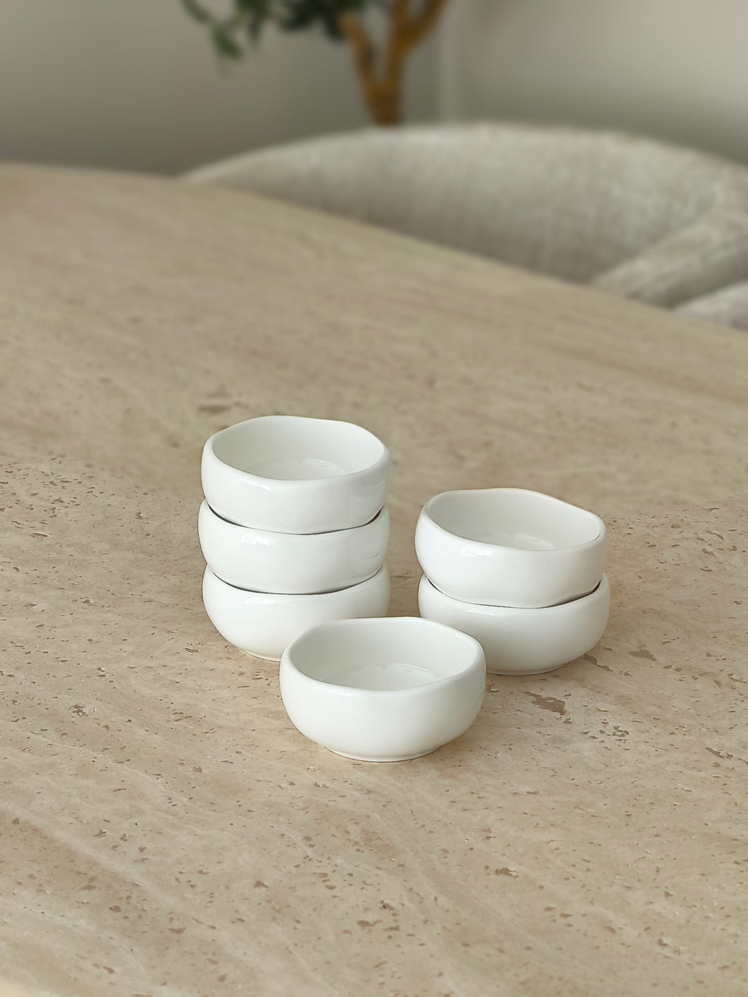 Diva dipschalen wit | 6 stuks | 9 cm