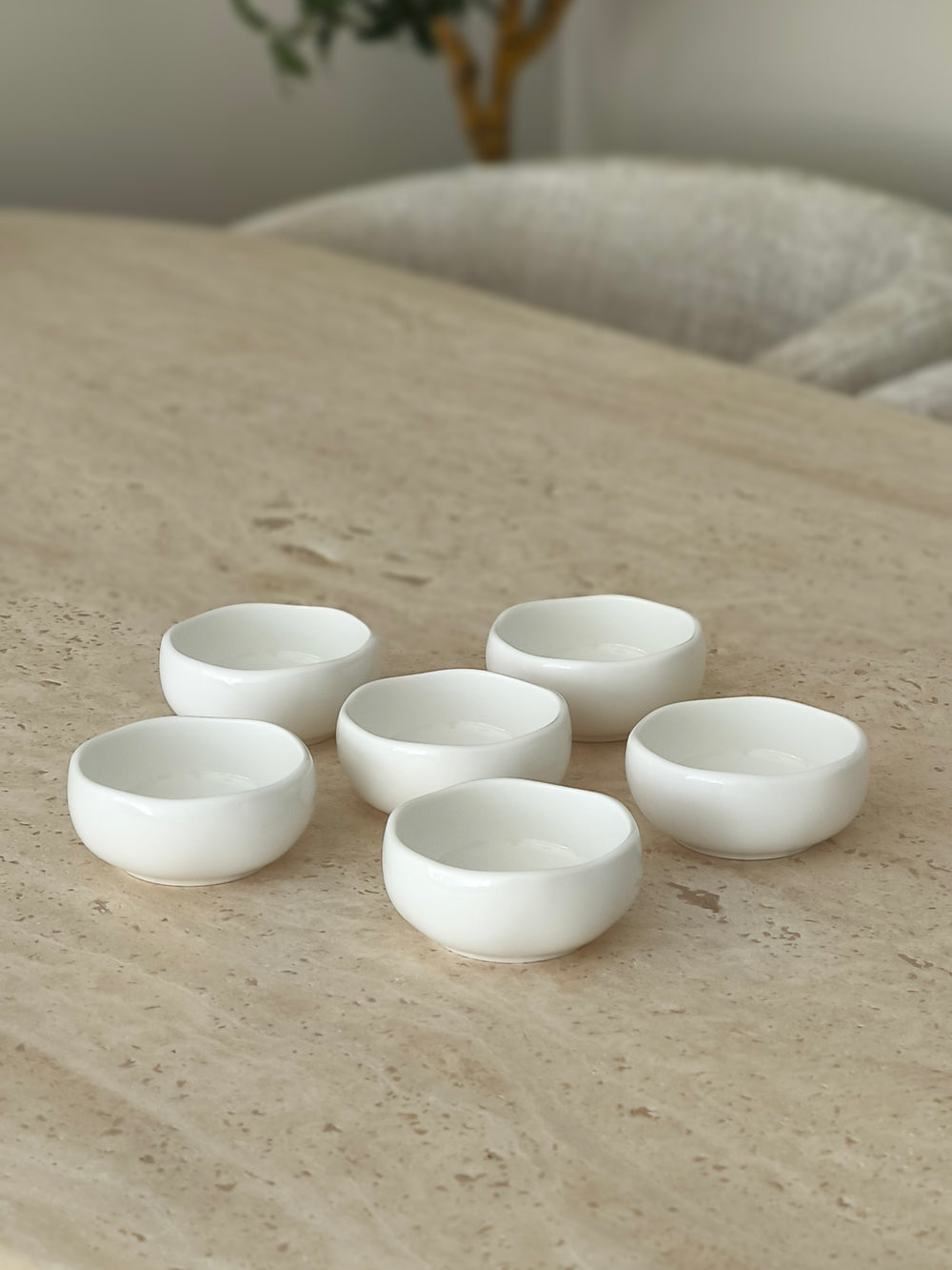 Diva dipschalen wit | 6 stuks | 9 cm