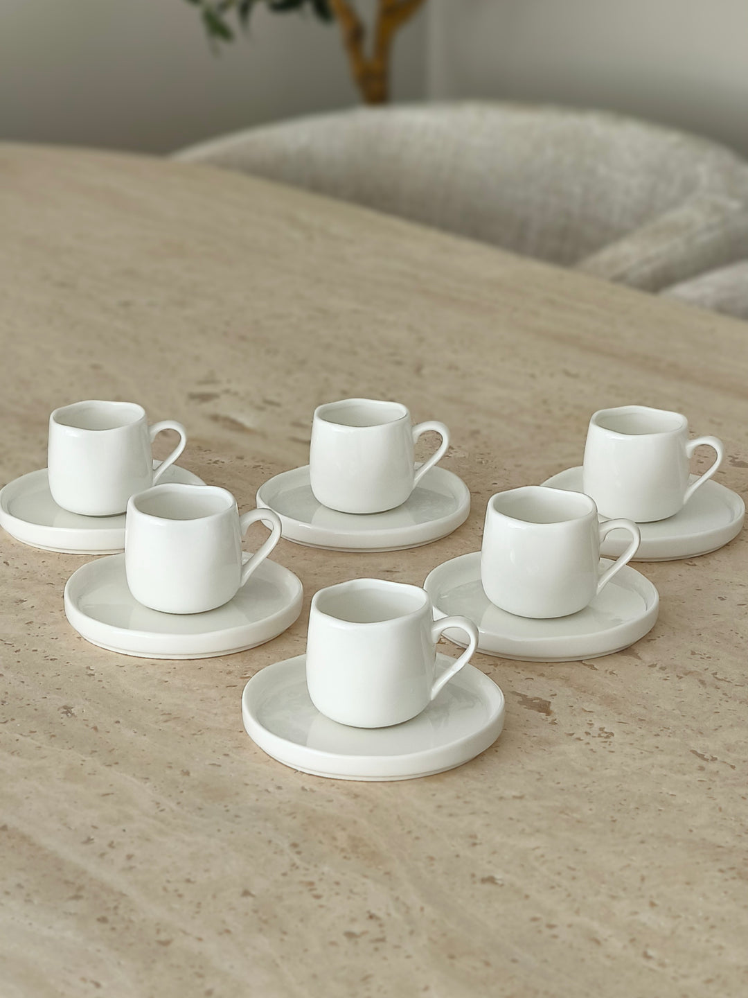 Diva 12-delige espressokopjes set voor 6 personen | 80 ml
