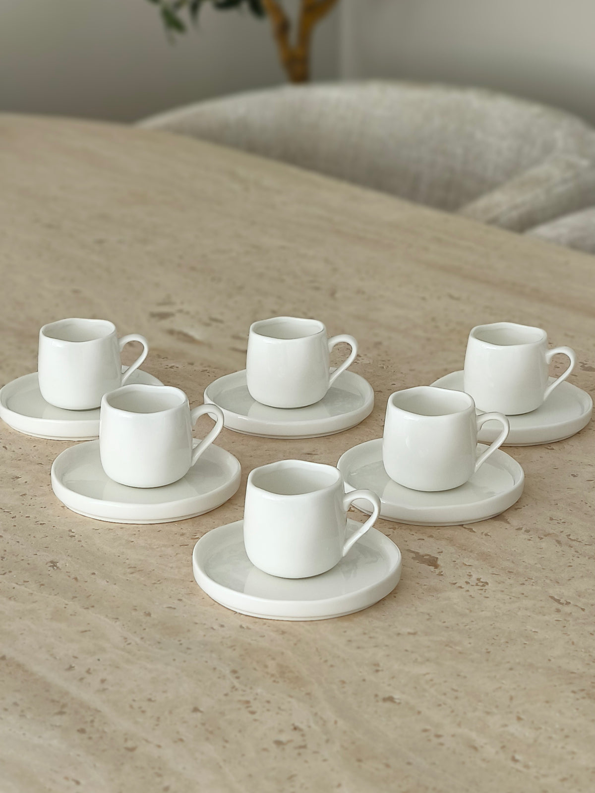 Diva 12-delige espressokopjes set voor 6 personen | 80 ml