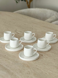 Diva 12-delige espressokopjes set voor 6 personen | 80 ml