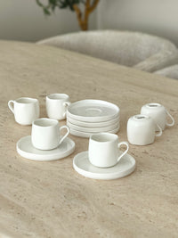 Diva 12-delige espressokopjes set voor 6 personen | 80 ml