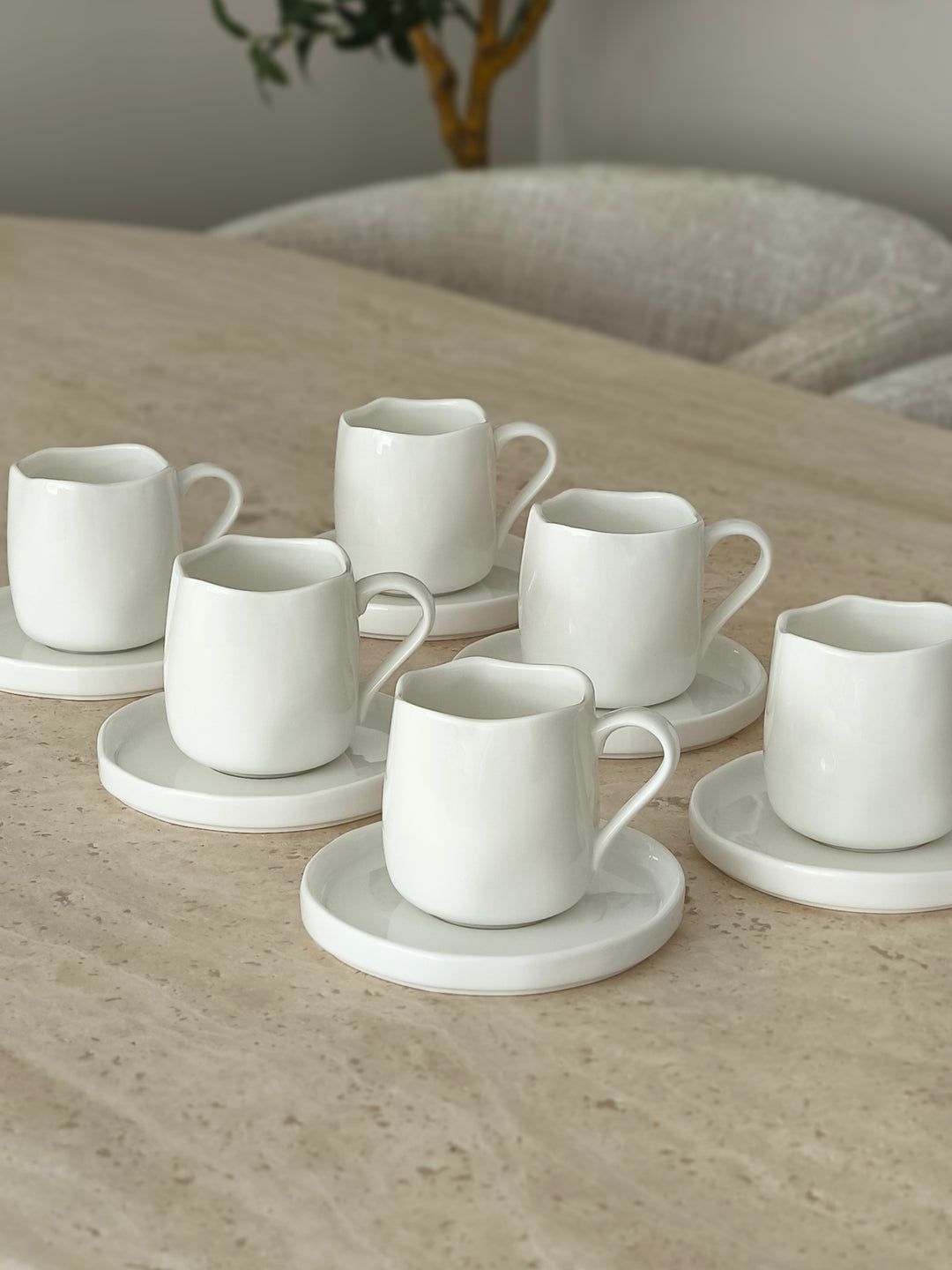 Diva 12-delige koffiekopjes set voor 6 personen | 200 ml