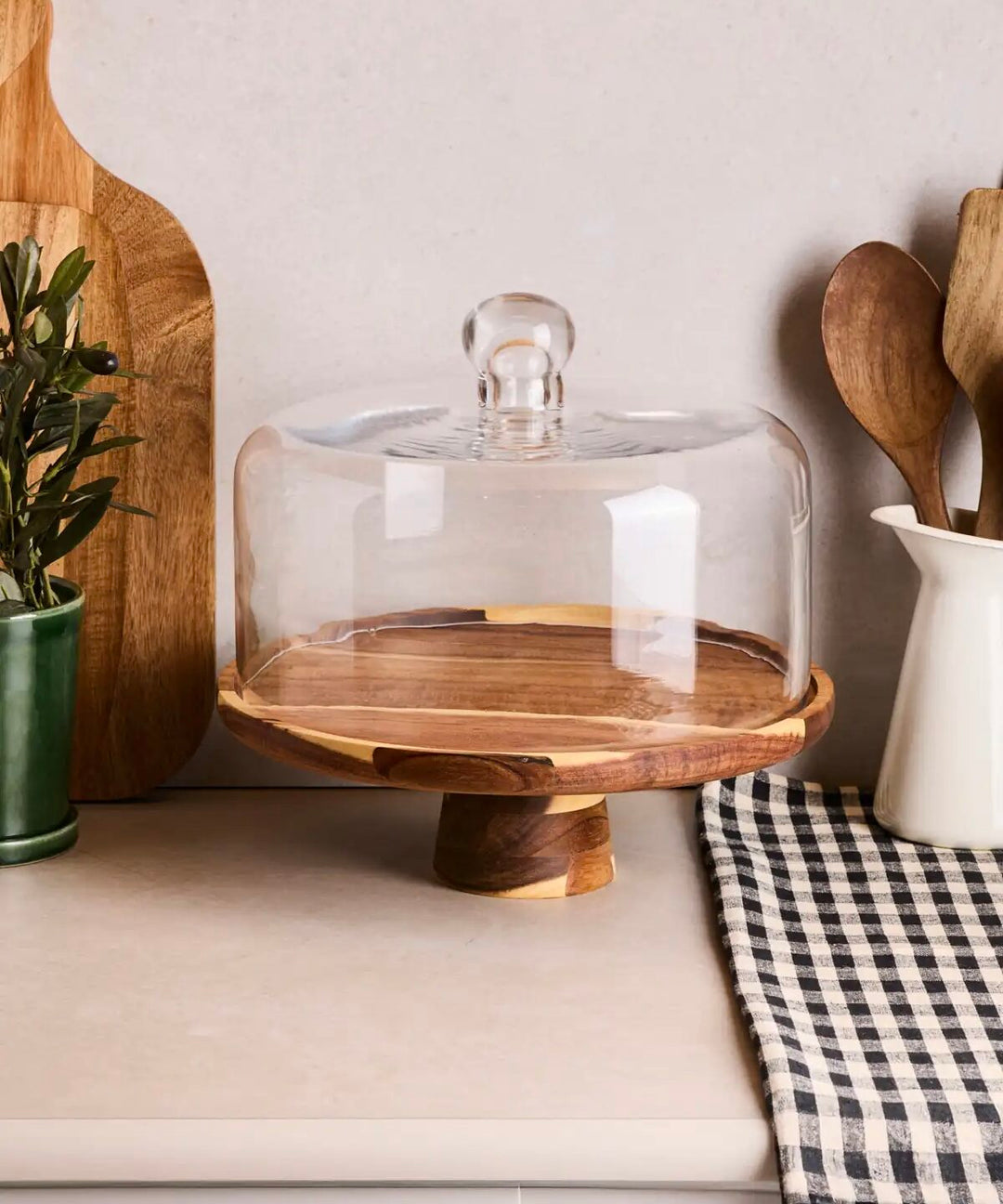 Vita acacia houten taartplateau groot | 30,5 cm