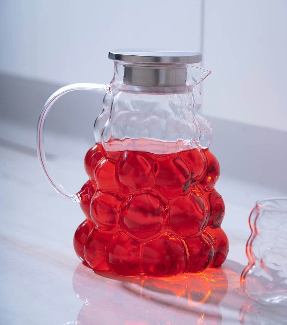 Glazen waterkan in druivenvorm | 1800 ml