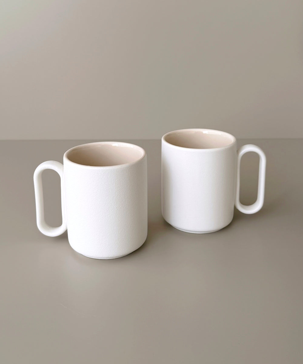 Nova mok 2 stuks | wit-beige | 340 ml