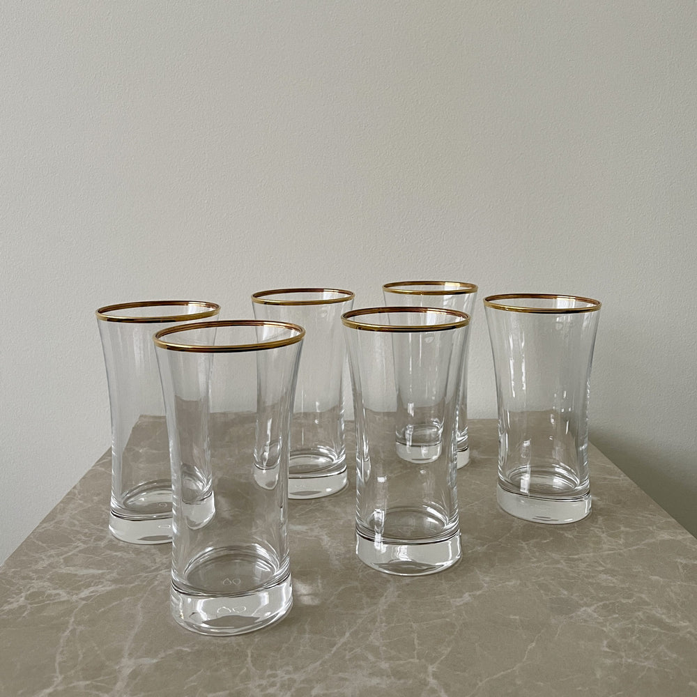 Pasabahce Azur Golden Touch glazen | 6 stuks | 300 ml