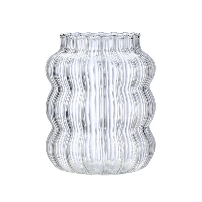 Stripe wave borosilicaat glazen beker