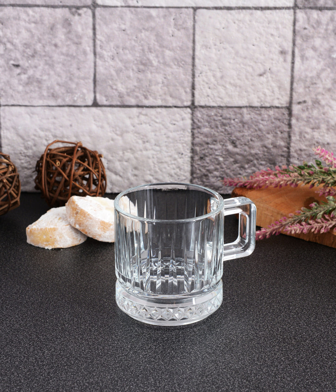 Pasabahce Elysia glazen mok met oor | 2 stuks | 195 ml