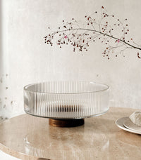Acacia ripple glazen schaal