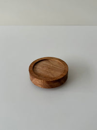 Kruidenpotjes met rechthoekig acacia houten onderstel | set van 6 stuks
