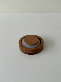 Kruidenpotjes met rechthoekig acacia houten onderstel | set van 6 stuks