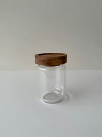 Kruidenpotjes met rechthoekig acacia houten onderstel | set van 6 stuks