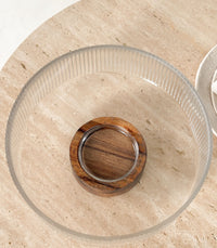 Acacia ripple glazen schaal