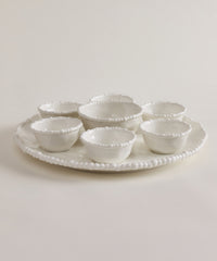 Pearly serveerset 8-delig – Wit