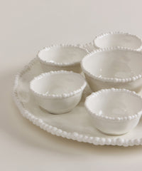 Pearly serveerset 8-delig – Wit
