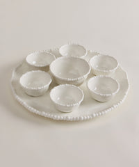 Pearly serveerset 8-delig – Wit
