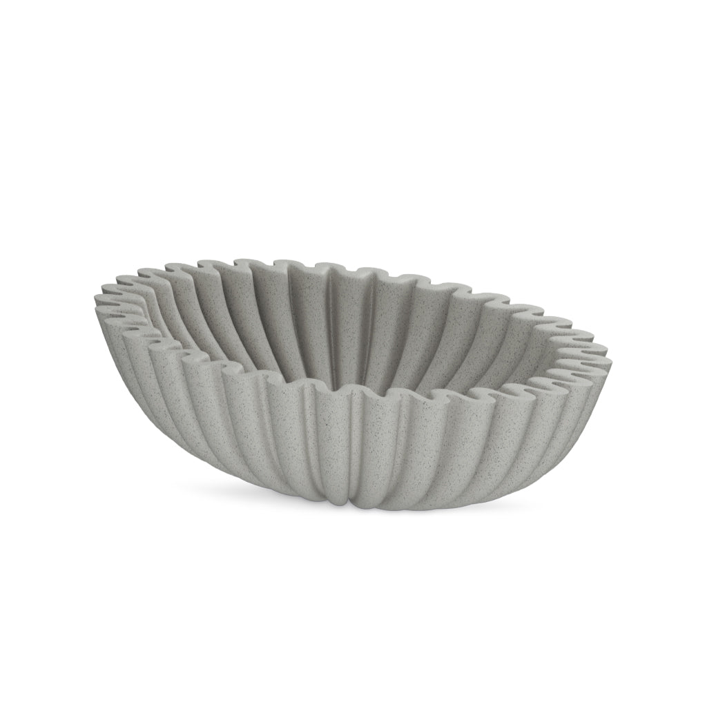 Ovale decoratieschaal beige