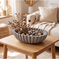 Ovale decoratieschaal beige – afbeelding 3