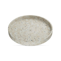 Rond dienblad travertinlook