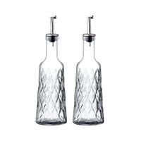 Pasabahce Leafy – Set van 2 glazen olie- en azijnflesjes 380 ml