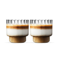 Wide curve borosilicaat drinkglas | 2 stuks | 400 ml