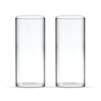 Square ripple rechthoekig glas | 2 stuks | 370 ml