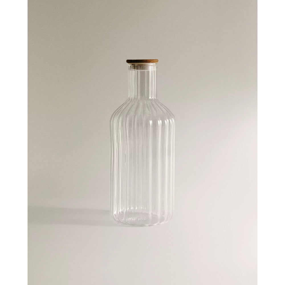Linea borosilicaat glazen karaf met acaciahouten deksel – 1400 ml