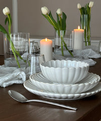 Lotus 24-delige serviesset voor 6 personen | wit