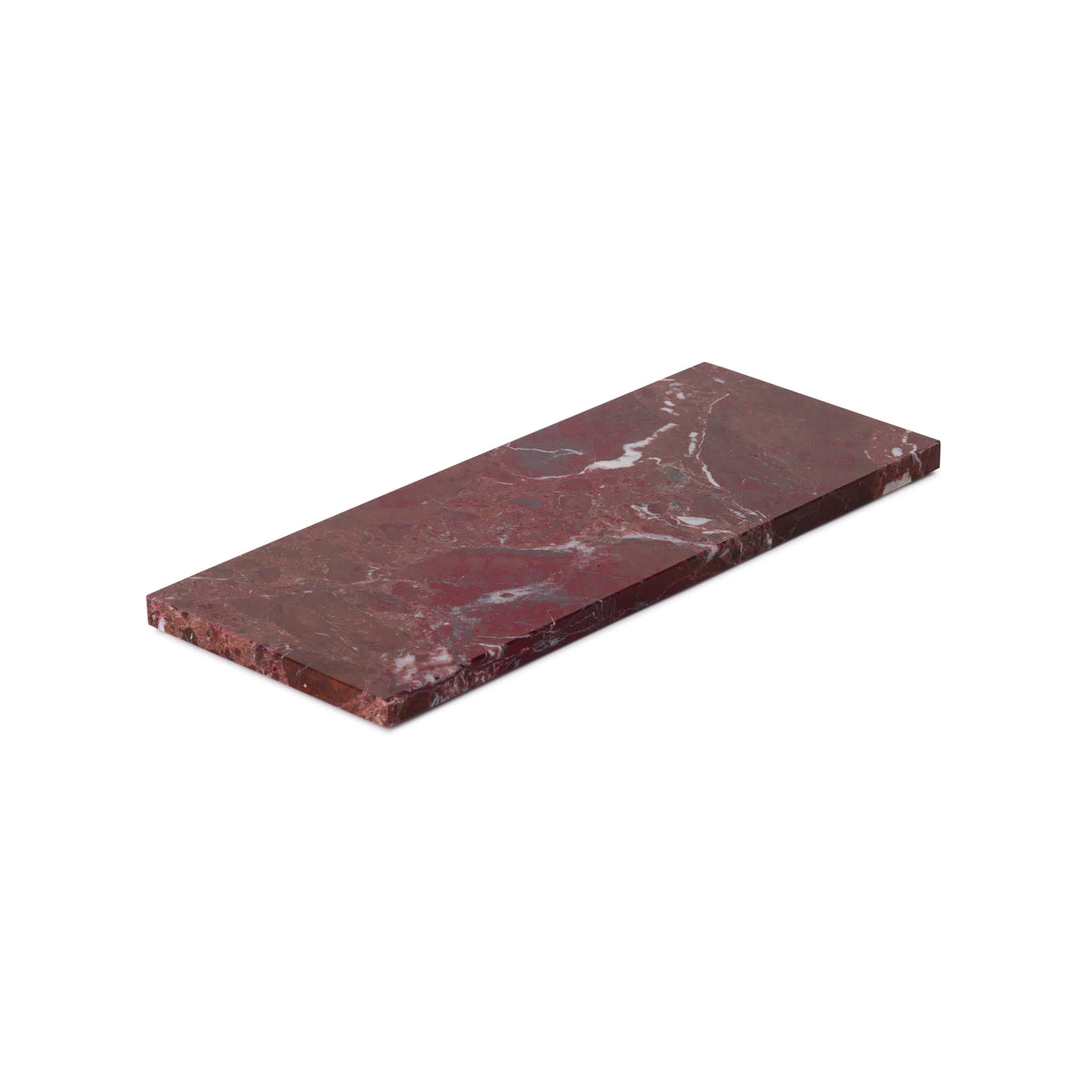 Marmer Dienblad Rechthoek S Rood | 10x25cm