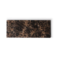 Marmer dienblad rechthoek S bruin | 10x25cm