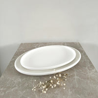 Serveerschaal ovaal | 2 stuks | wit